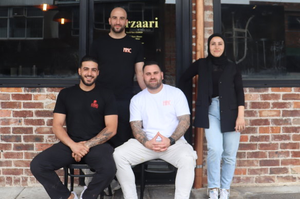 MMC head chef Mohamed Matar with co-founders Sal Senan, Huss Rachid, and Amani Rachid.