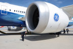 The Boeing 777-9 on display at the Dubai Air Show last year. 