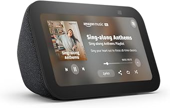 Amazon Echo Show 5 (3rd Gen, 2023 release) | Smart display with 2x the bass and clearer sound | Charcoal