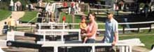 Family at Foxton Locks