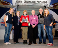 Leigh and Lowton Sailing Club receive a plaque for being on of five finalists for RYA Club of the Year