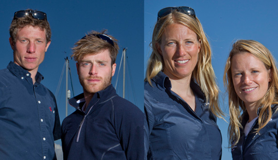 Stuart Bithell, Luke Patience, Saskia Clark and Hannah Mills - British Sailing 470 Teams for London 2012