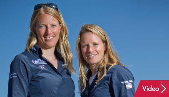 Sailors Hannah Mills and Saskia Clark