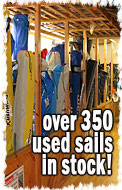 Used windsurfing sails