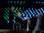 IPC President Sir Philip Craven MBE speaks as Lord Coe looks on