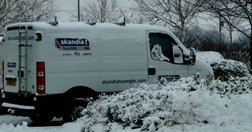 Our van in the snow