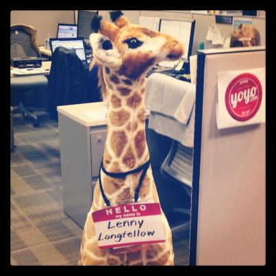 Photo: And we shall call him Lenny.  

Thanks to our Facebook fans for helping us name our office mascot.  Lenny wants you to know that his equally adorable cousins are available at YoYo.com: http://bit.ly/RfBCXy