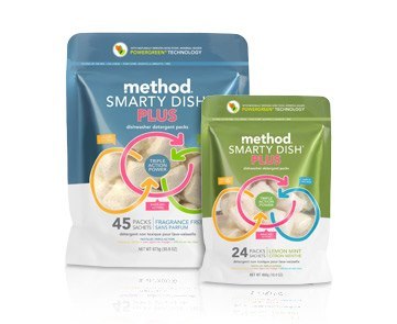 Photo: New! Tough loads are no match for method's Smarty Dish Plus with triple-action cleaning power: http://bit.ly/RHn3Pc