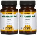 Country Life  Vitamin K1 100 mcg Tabs, 100 ct, 2 pk