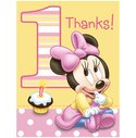 Hallmark  Minnie's 1st Birthday Thank-You Notes - 8 ct