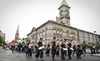 Drummers start the march