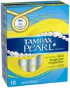 Tampax Pearl Regular Absorbency Tampons with Plastic Applicator