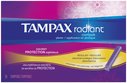 Tampax Radiant Compak Regular Unscented Tampons Plastic Applicator, 36ct