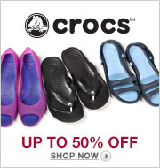 Crocs Up to 50% off