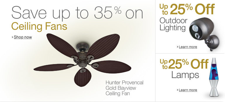 Save up to 35% on Ceiling Fans