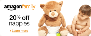 Amazon Family: 20% off nappies