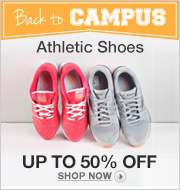 Back to Campus Athletic, Gym Shoes Up to 50% off