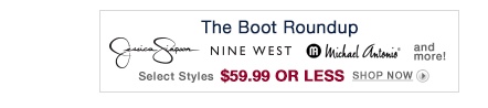 Boots Select Styles $59.99 or less