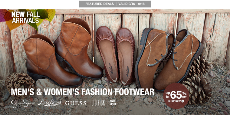 Fall Preview: New Fall Footwear Up to 65% off