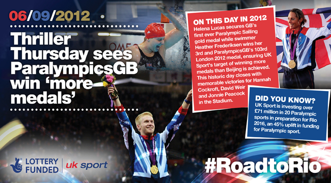 One Year On: Thriller Thursday sees ParalympicsGB win 'more medals'