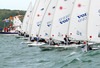 The Laser fleet at the start