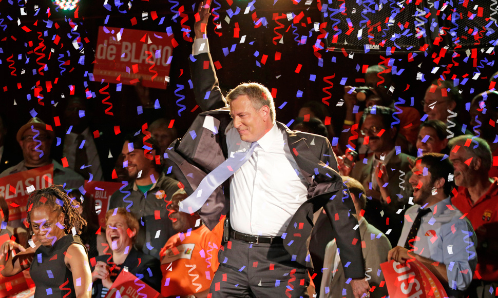 Bill de Blasio Elected Mayor of New York City