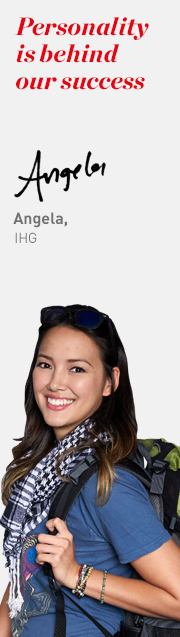 Personality is behind our success - picture of Angela, an IHG employee