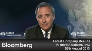 Screenshot from Bloomberg interview of Richard Solomons discussing the Interim Results video