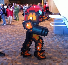 Crazy good 8-bit Samus cosplay