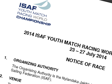 2014 ISAF Youth Match Racing World Championship Notice of Race Released