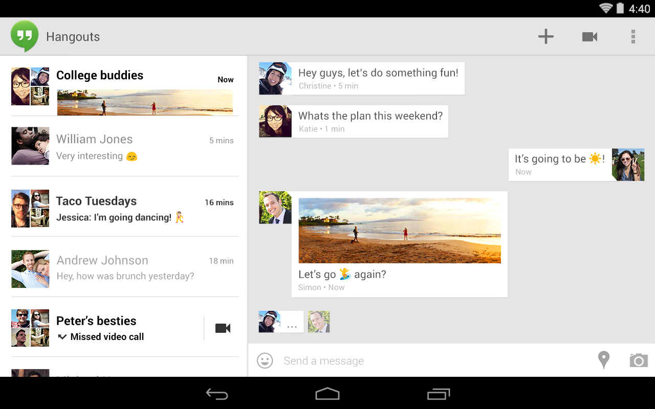 Hangouts (replaces Talk) - screenshot