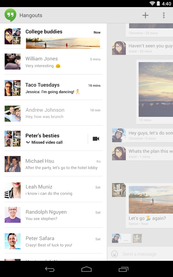 Hangouts (replaces Talk) - screenshot