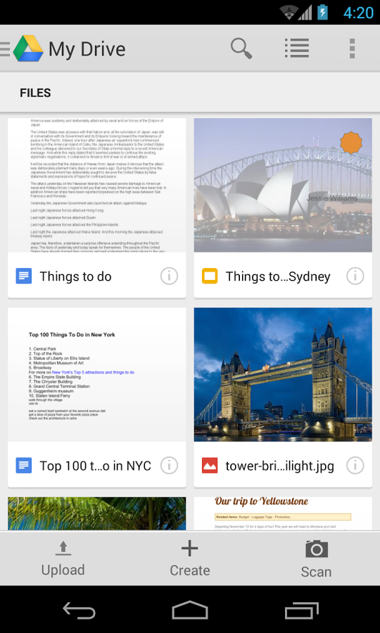 Google Drive - screenshot