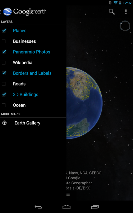 Google Earth - screenshot