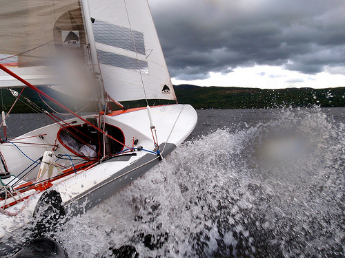 Racing near Milarrochy Bay