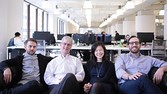 Day Jimenez, Cameron Campbell, Jessica Lin, Jonathan Lehr Founders of Work-Bench at the Work-Bench Offices in New York