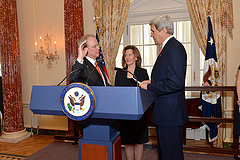 Secretary Kerry Swears in Ambassador Broas