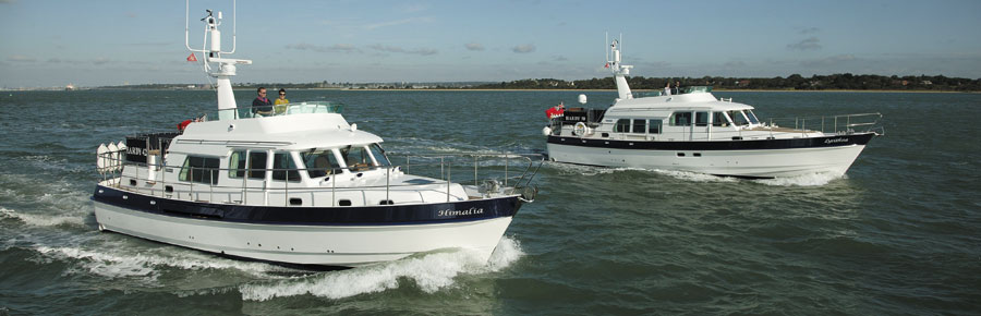 two Hardy Marine motor boats, the Hardy 42 and Hardy 50