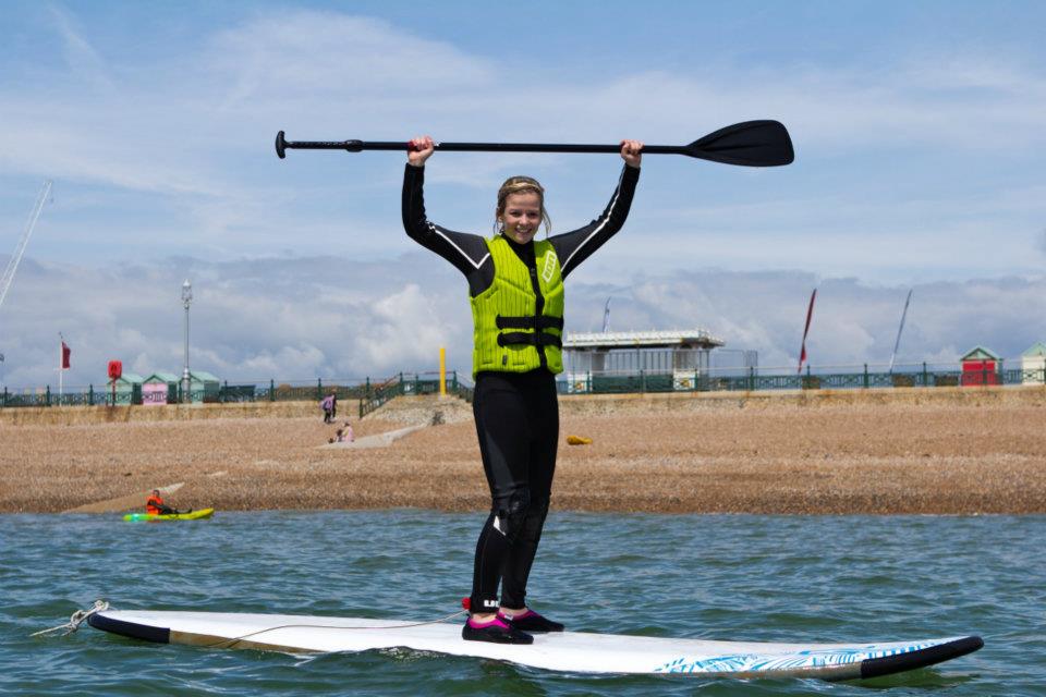 Stand Up Paddle Boarding on the Sea