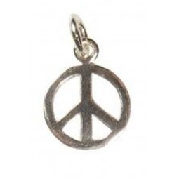 Tiny Silver Peace Sign