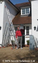 SUPERIOR LATEST 'BIG RED FOOT' MULTI PURPOSE LADDER WITH 2-PART PLATFORM