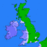 Rain: Precipitation 72 hours United Kingdom