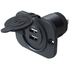 Mini Panel Mount Twin USB Socket