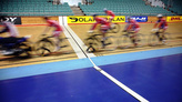 Our laser-timing system in action at Manchester Velodrome