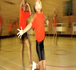 An indoor Gymnastics PE lesson at a school.