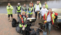 Volunteers after working on thier adopted length of canal