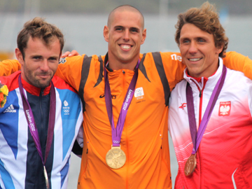 Men's RS:X podium