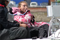 Natasha using the Sip and Puff sailing control System