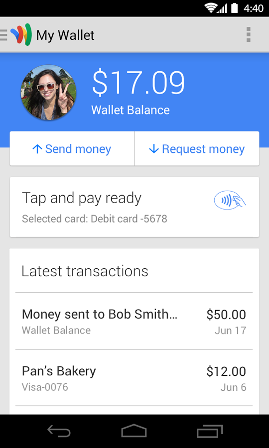 Google Wallet - screenshot