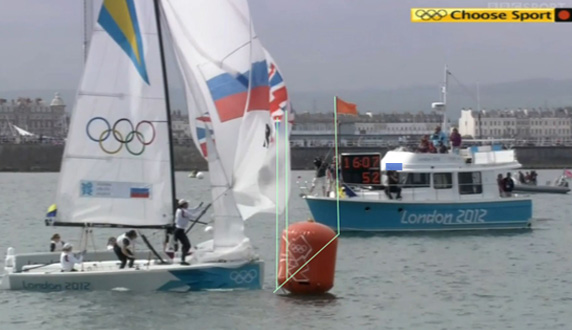 Finish Of Match Racing Quarter Final between Russia and Great Britain